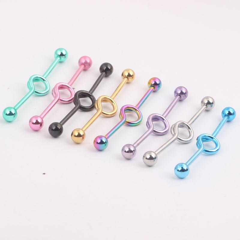 16G labret stud size and finish detail