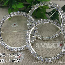 烧焊圆形囊钻日字扣三档扣别针扣活动调节扣婚庆礼服装饰扣现货