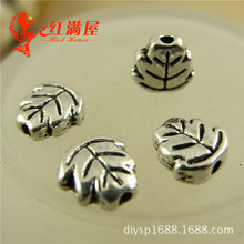 A4267藏银色树叶小珠子 线珠 隔珠 DIY饰品批发200个/包0.5克