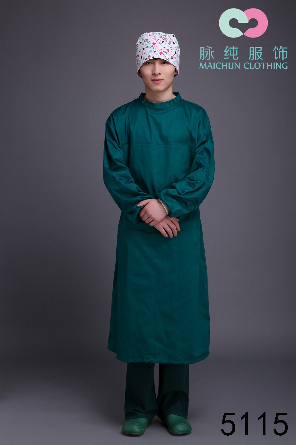 供应批发医院护士服圆领医生手术衣工作服制服OC-5115墨绿色-阿里巴巴