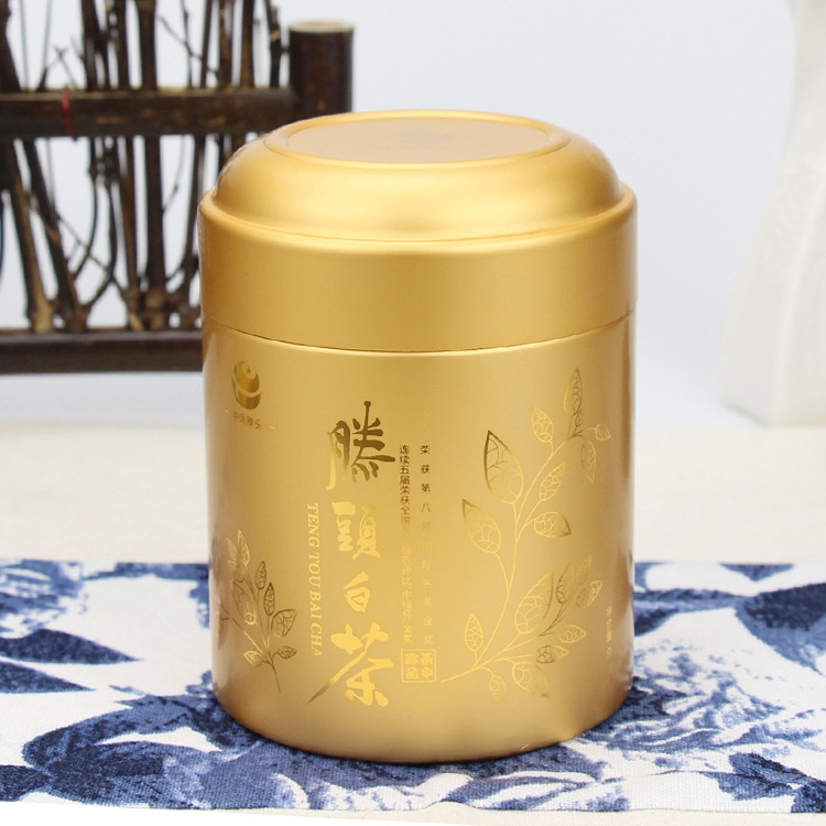 铝合金茶叶罐 滕头白茶金属包装罐 二次氧化纯铝茶罐厂家销售