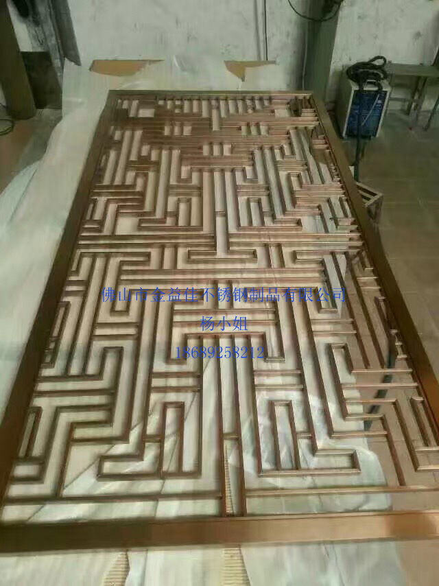 不锈钢激光镂空屏风 不锈钢镂空隔断 金属镂空屏风隔断