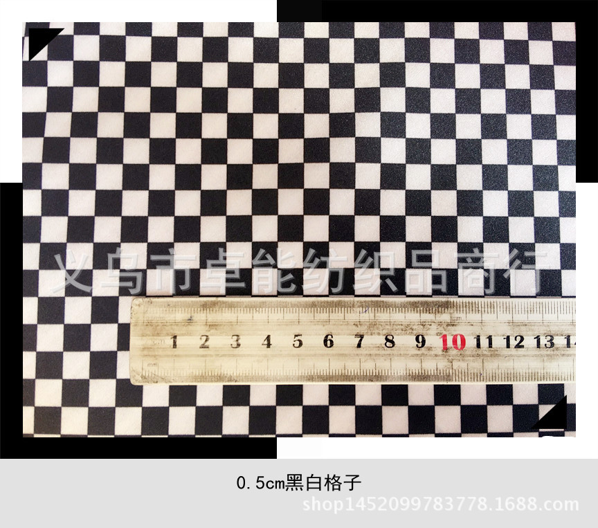 厂家直销 印花色丁布 舞台服装面料 格子布料 箱包礼盒内衬