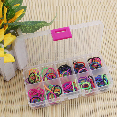10-grid fixed transparent plastic box jewelry hardware accessories packaging box parts fishhook fishing gear storage box wholesale