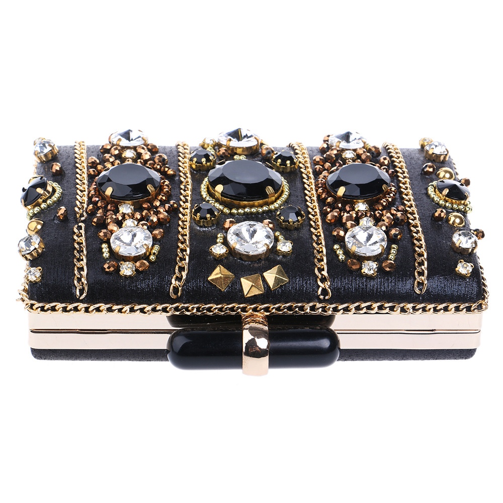 Fashion Dinner Bag Beaded Banquet Clutch Bag Women Dress Evening Bag display picture 11