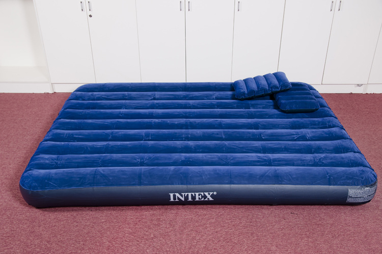 Reunindo e Listra Cama de ar Colchão de ar Esteira de Acampamento Intex Dupla Pessoa Uso Aumentada Esteira Inflável 68759 152*203*22 cm 5 Cheap Esteira de acampamento