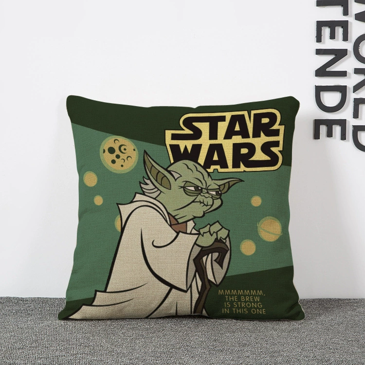 Star Wars Painted Star Wars imitation hemp pillow, anime pillow, pillow cushion waist cushion core