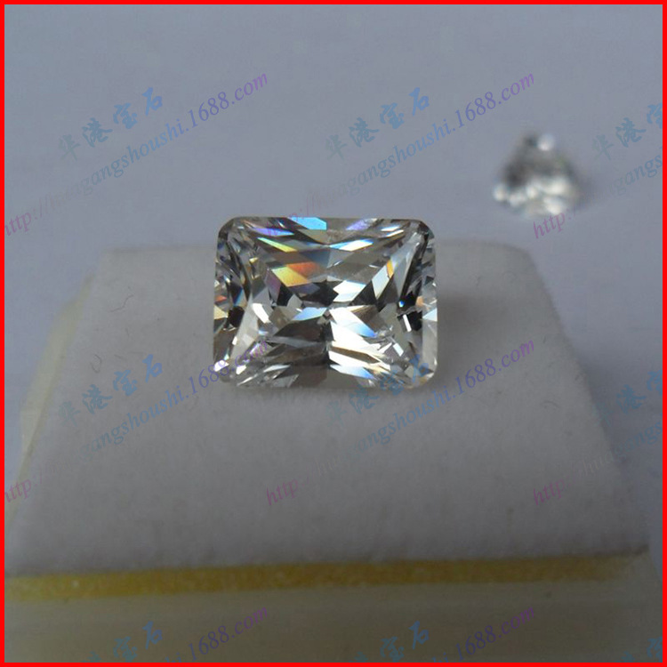 华港宝石topaz 天然白色托帕石裸石长方形倒角直角白黄玉原石 阿里巴巴