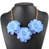 Accessory, three dimensional necklace, European style, wholesale, flowered