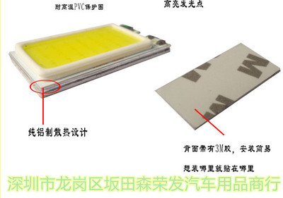 new pattern COB Reading lamp Super bright LED Reading lamp Interior lights Car lights COB-36 Flat Reading lamp