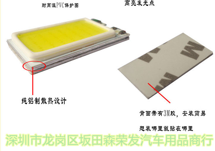 new pattern COB Reading lamp Super bright LED Reading lamp Interior lights Car lights COB-36 Flat Reading lamp
