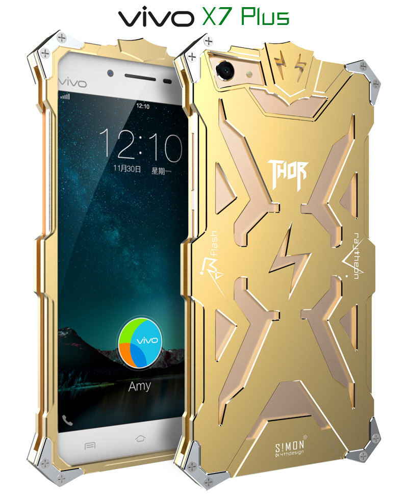 SIMON THOR Aviation Aluminum Alloy Shockproof Armor Metal Case Cover for vivo X7 Plus & vivo X7 