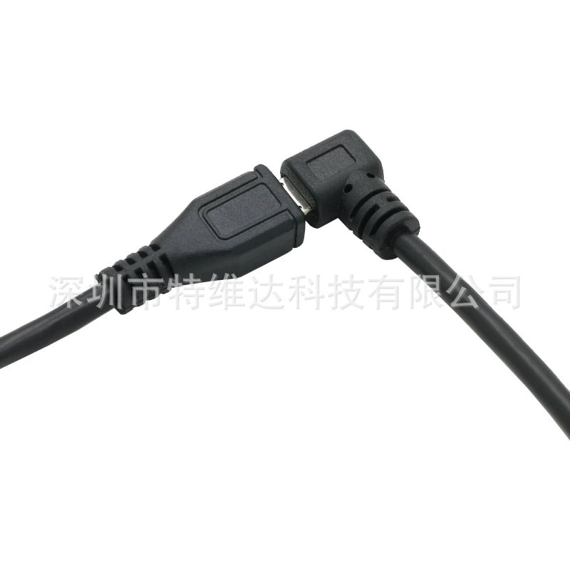 Кабель Micro USB2.0 с левым изогнутым штекером, micro USB для мобильного телефона/планшета, дата-кабель 0.25 м