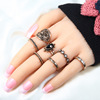 Fashionable set, ring, European style, with gem, ebay