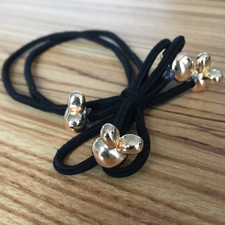 Factory direct sales of single-hole irregular-shaped hair band and hair rope accessories, as well as wholesale of heart-shaped electroplated bead hair accessory accessories detail image 15