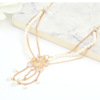 Headband from pearl with tassels, hair accessory, European style