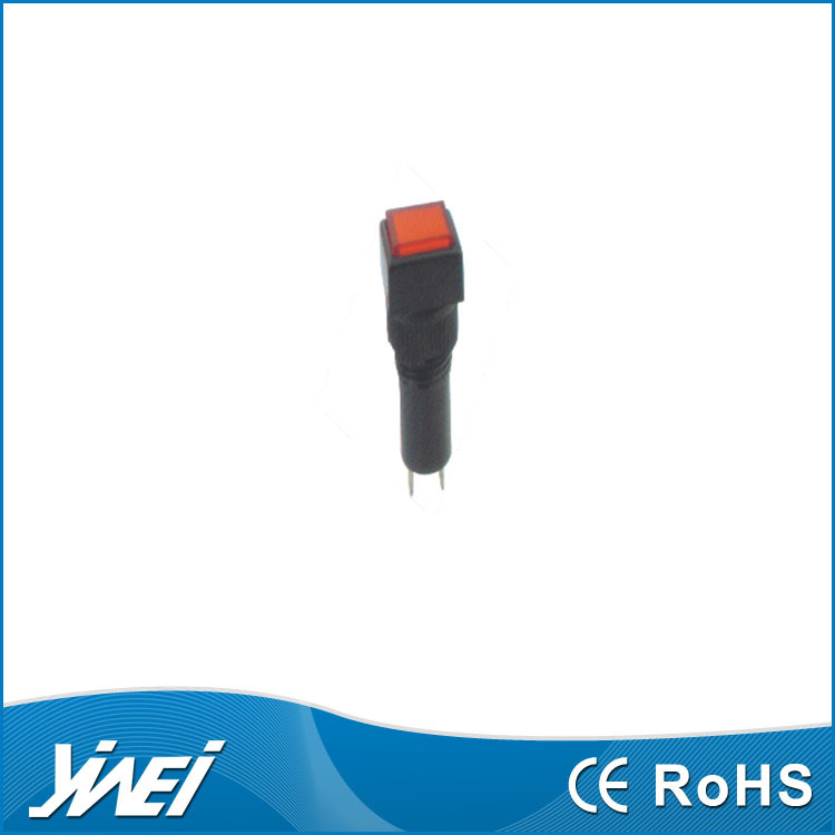 红色方头带锁不带锁按钮式信号灯 YW5-505