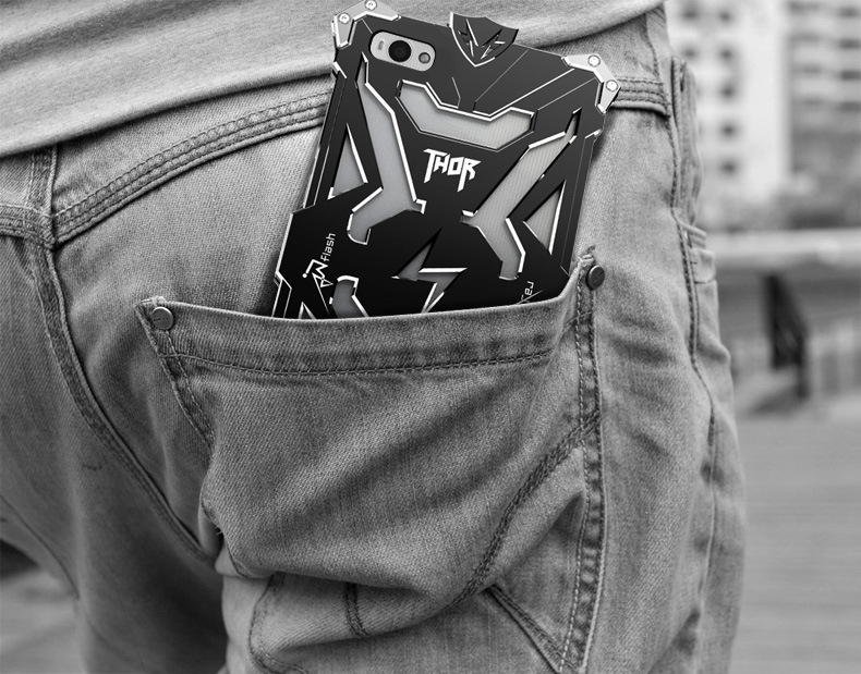 SIMON THOR Aviation Aluminum Alloy Shockproof Armor Metal Case Cover for Smartisan U1 YQ601