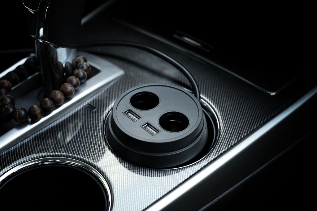 杯式车充双USB双点烟器一拖二多功能5V通用车载充电器点烟器车充