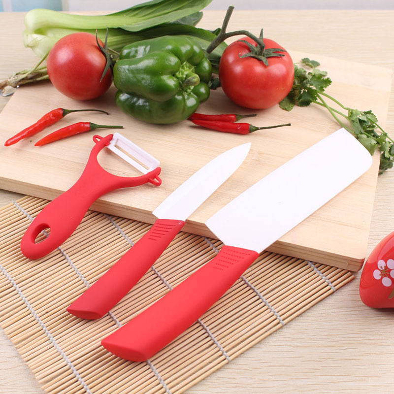 厂家批发 厨房刀具套装 陶瓷刀三件套 家居礼品 促销礼品厨用刀|ru