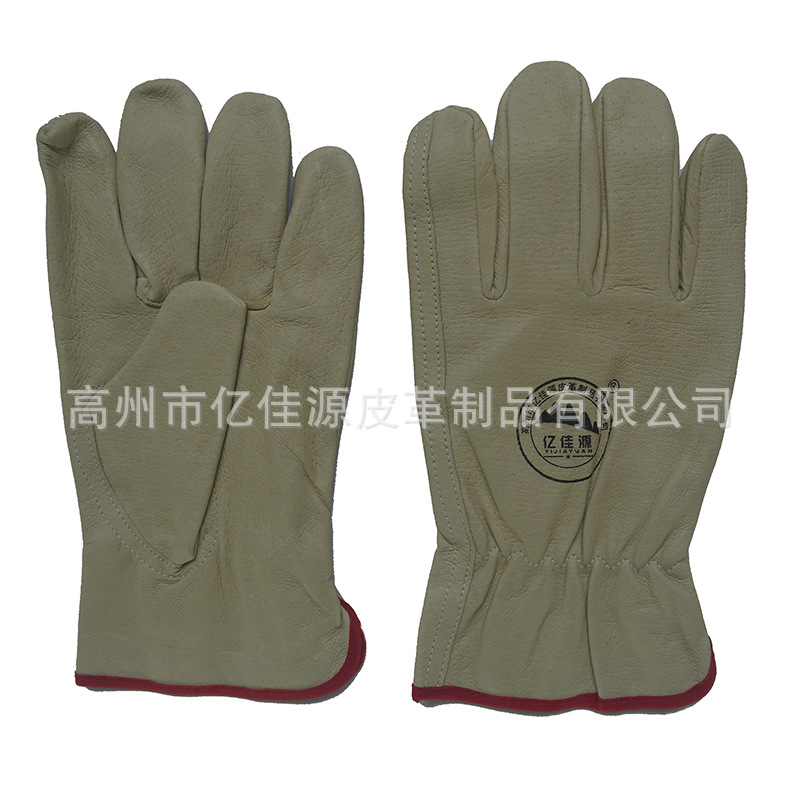 猪皮手套 真皮防静电 全皮司机 劳保用品出口手套