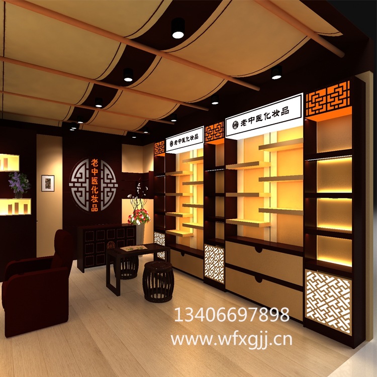 山东潍坊青岛东营济南化妆品展柜展架 商场珠宝精品展柜