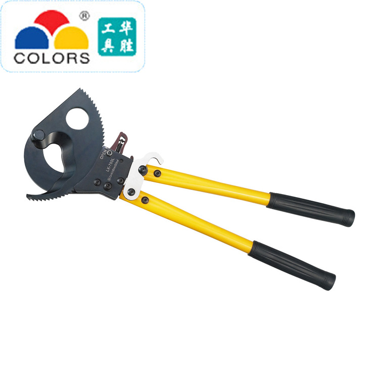 华胜工具LK-760L棘轮式电缆剪500mm2绝缘断线钳断线剪钳型钢绞线