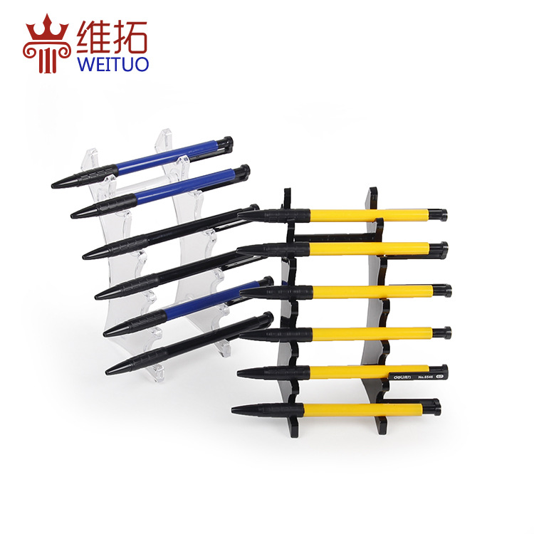 化妆品展示架塑料创意笔架透明塑料彩妆文具油钢笔陈列眼线眉笔架