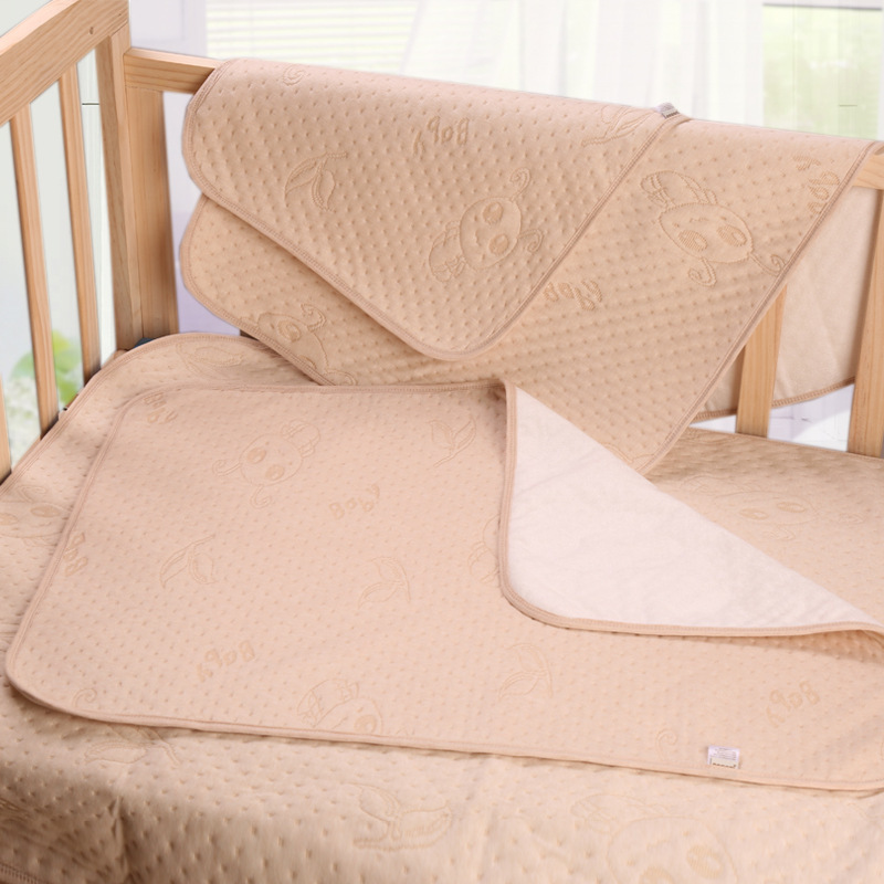 MOBAZA Infant Diaphragm Pad Organic Color Cotton Baby Breathable Cotton Mattress Newborn Waterproof Care Cushion