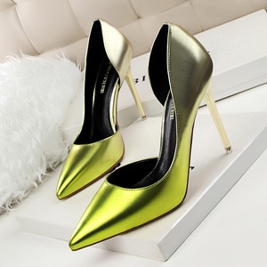 638-1 the European and American fashion high heel with shallow mouth pointed sexy nightclub show