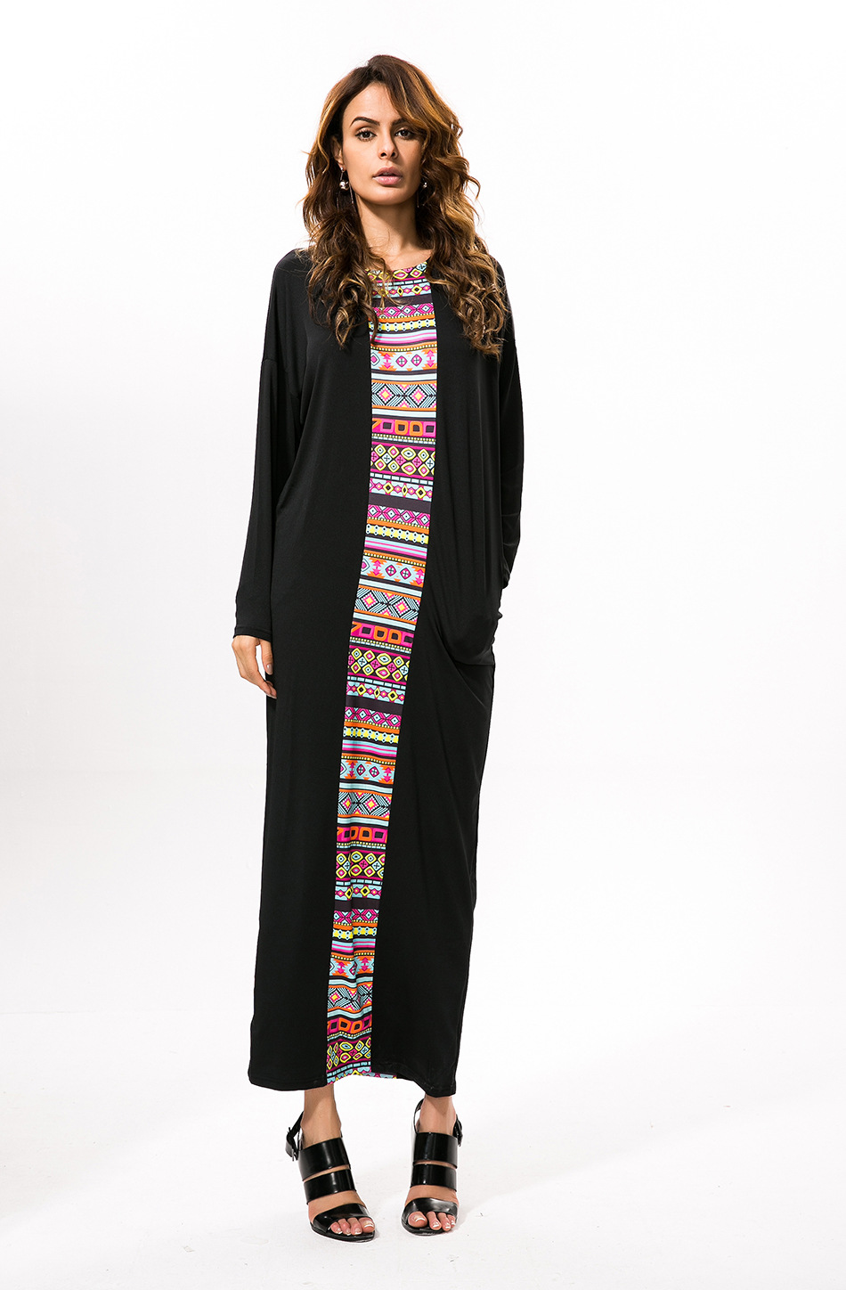 Polyester Fashiondress(Black-S) NHDF0368-Black-S