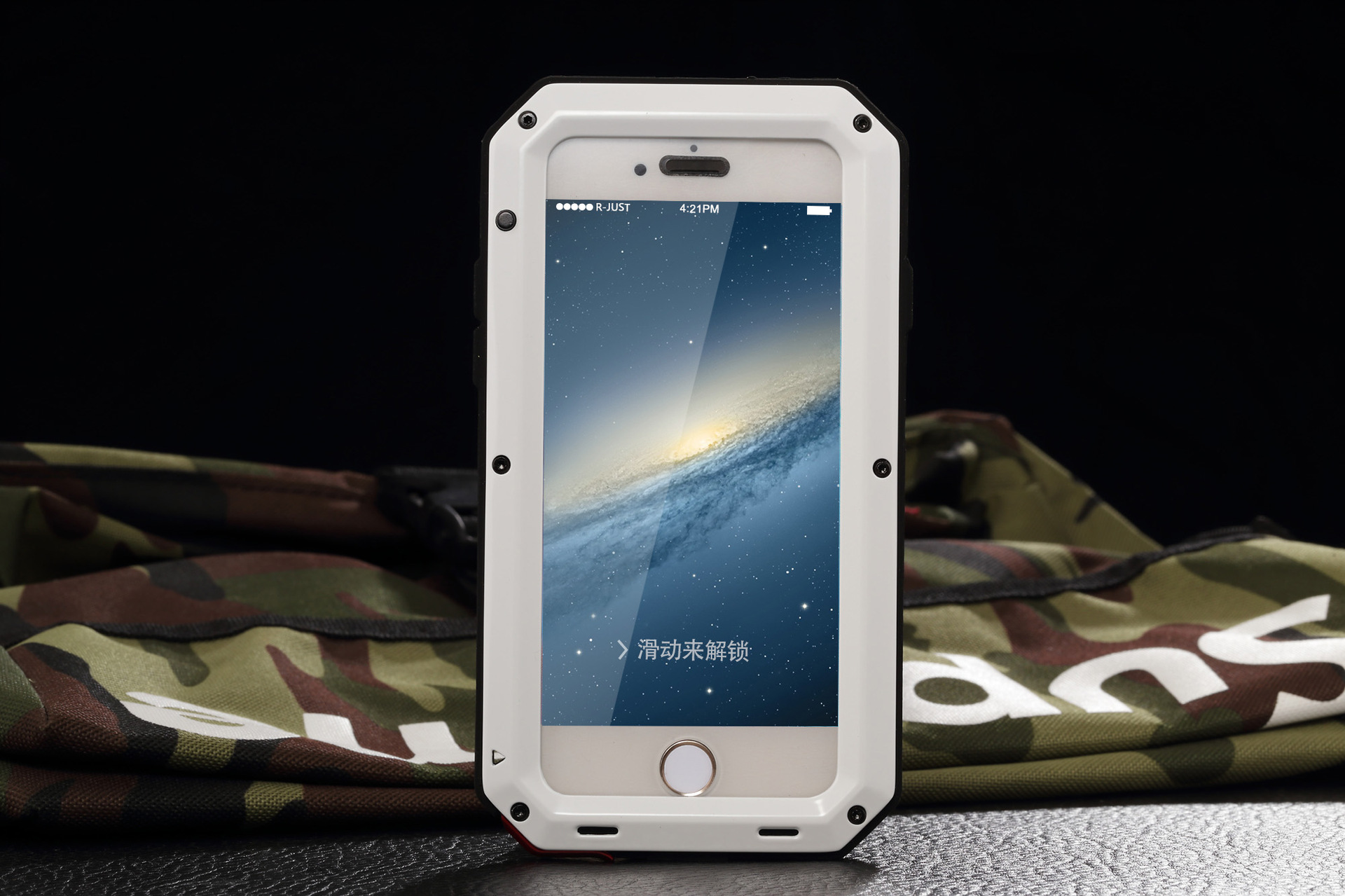 R-Just Extreme Premium Protection System Aluminum Heavy Duty Metal Case with Corning Gorilla Glass for Apple iPhone 6S Plus/6 Plus & iPhone 6S/6