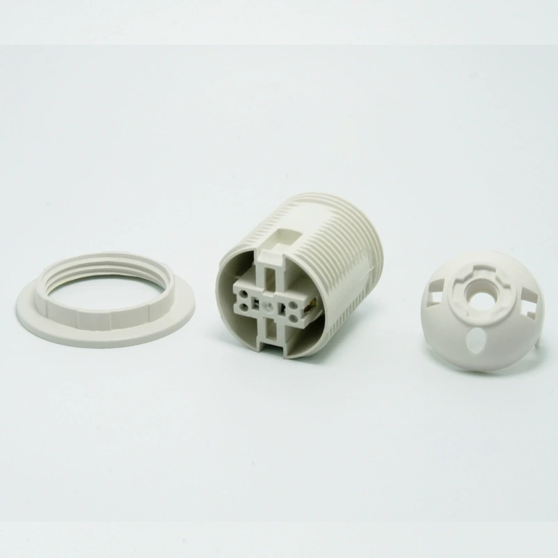 [Factory Direct Sales] E27 card -type half -tooth lamp head card -type plastic lampstone plastic lamp CE VDE certification