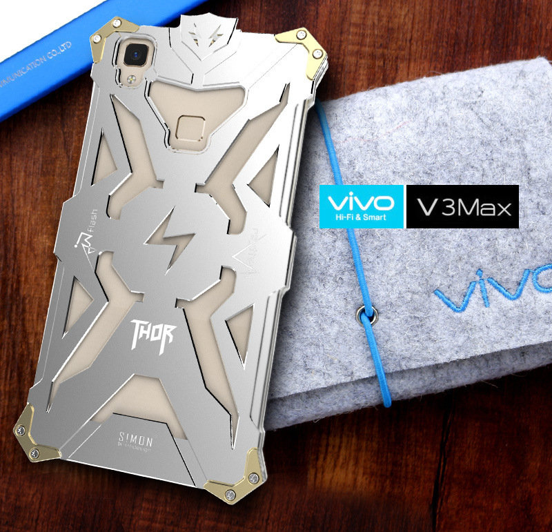 SIMON THOR Aviation Aluminum Alloy Shockproof Armor Metal Case Cover for vivo V3Max & vivo V3