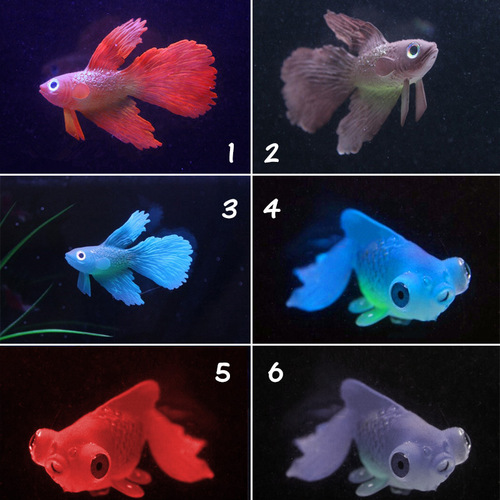 Fish tank landscaping, aquarium decoration, rubber software, small fake fish, plastic fish, small goldfish, fish tank decoration, sucker fish
