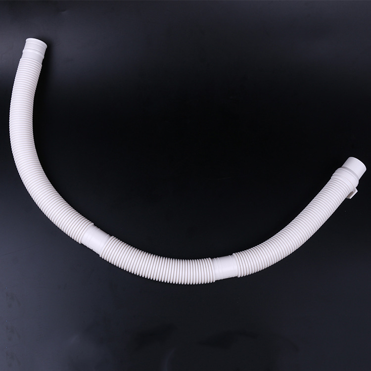 2016新款洗衣机排水塑料带弯道波纹管 PE管 加长接口 厂家供应