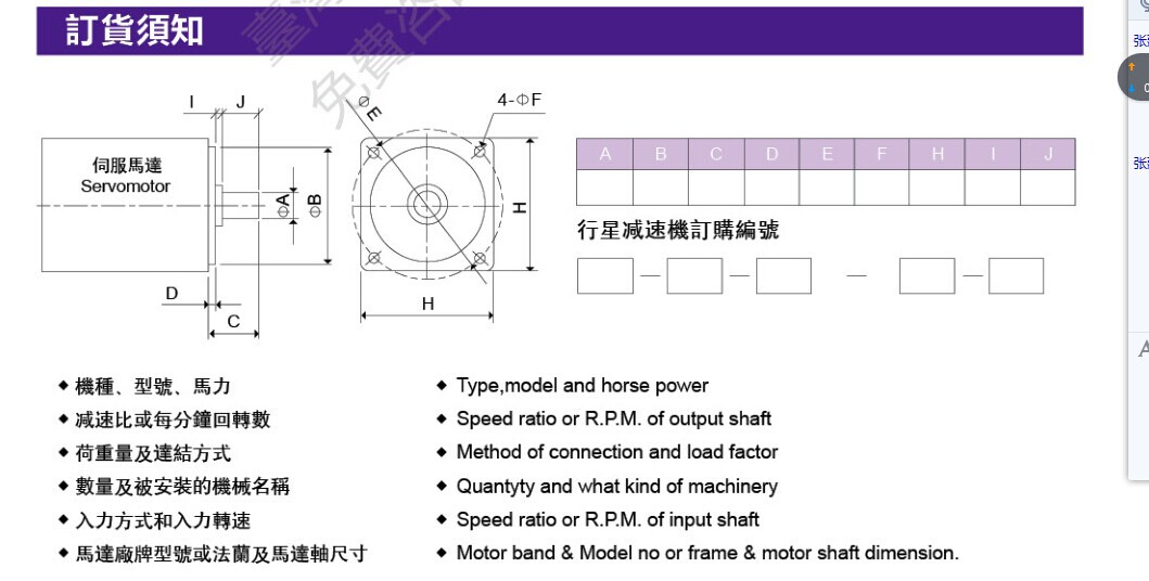 訂貨須知