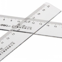 得力6220直尺20cm厘米塑料透明测量尺 小学生文具尺 绘图制图工具