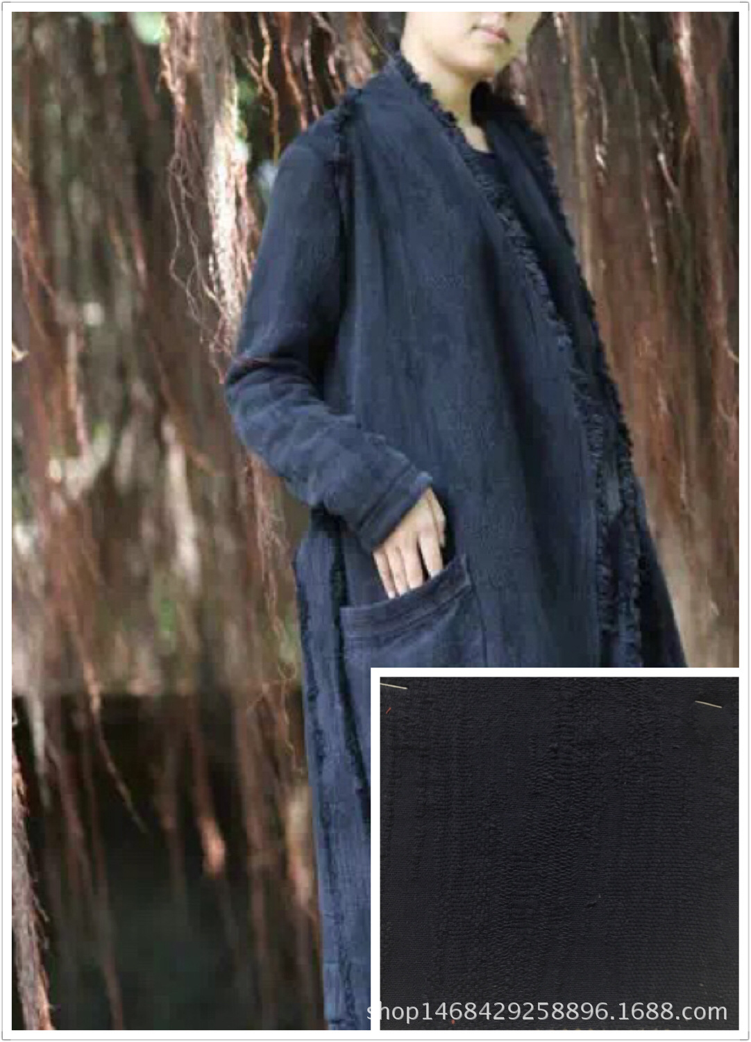 厂家直销麻布 秋冬新款 5206#麻棉双层提花布 优质服装面料加厚款