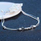 (Трансграничная торговля), серебряное креативное матовое украшение-шарик, браслет на ногу, аксессуар, в корейском стиле