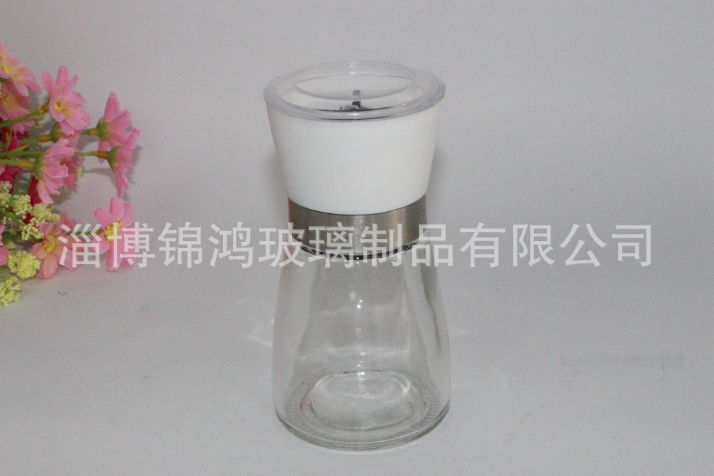 厂家直销玻璃瓶研磨器 调味品研磨容器