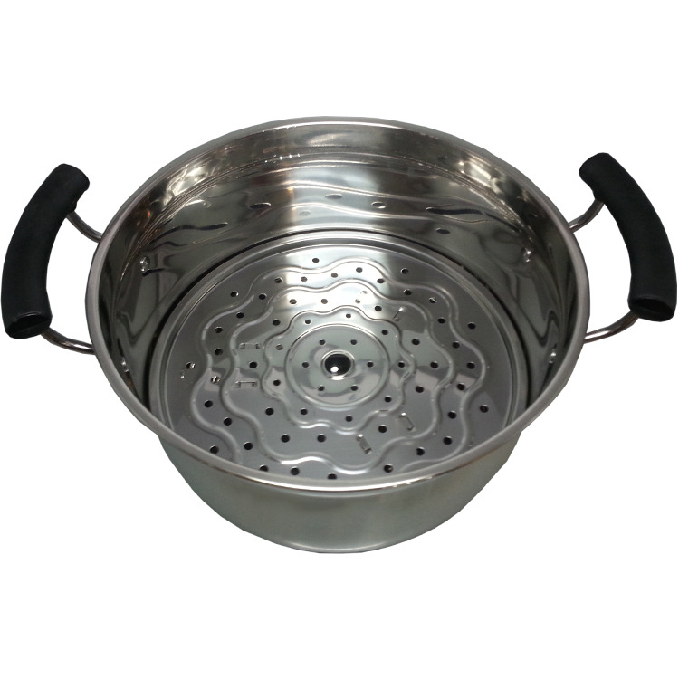Manufacturer's stainless steel steamer with a double bottom, Korean-style two-layer steamer, steamer cage, household multi-functional export steamer detail image 9