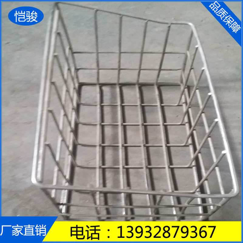 【厂家直销】厨房浴室收纳网篮 不锈钢收纳网架 壁挂收纳架