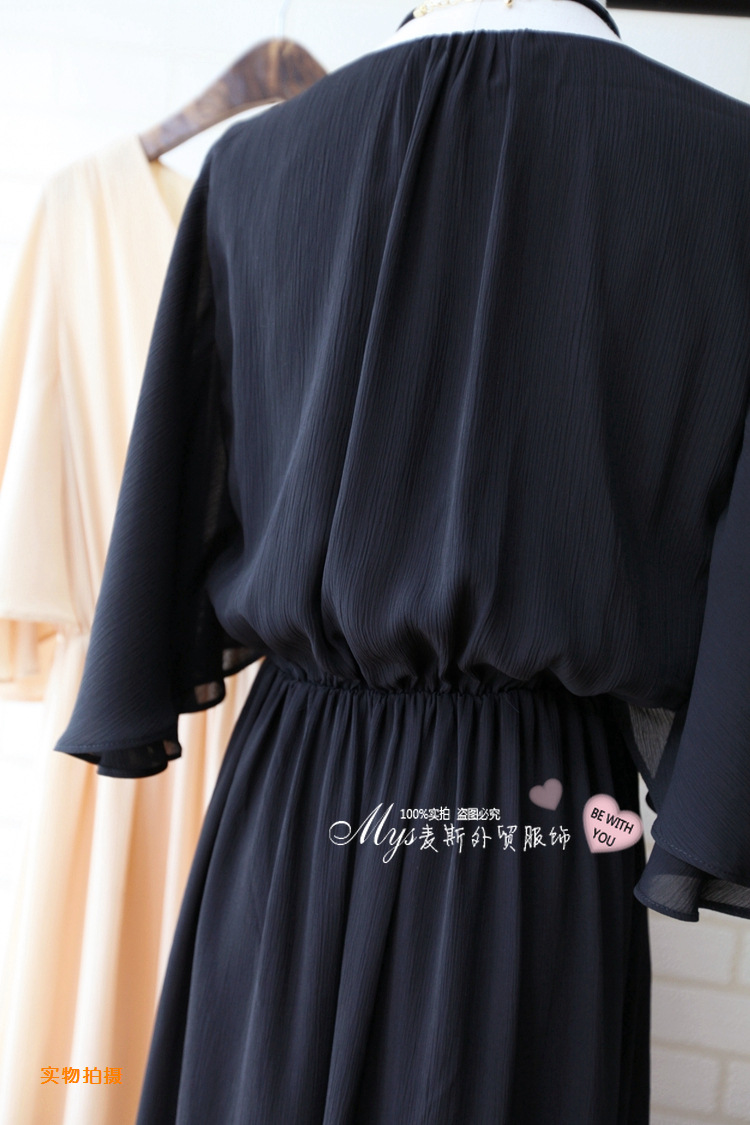 【女神連衣裙OP】韓版*超垂墜感~超長裙飛袖設計