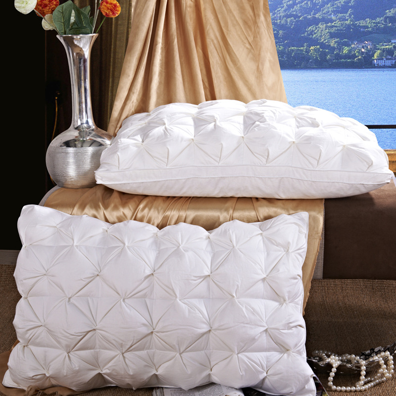 厂家直销扭花面包羽绒羽丝绒枕枕芯五星级酒店枕头护颈保健枕成人