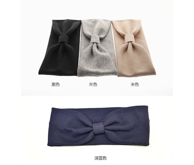 Korea's High-end New Headwear Wholesale Solid Color Bow  Fashion Trendy Feminine Headband  Nihaojewelry Wholesale display picture 1