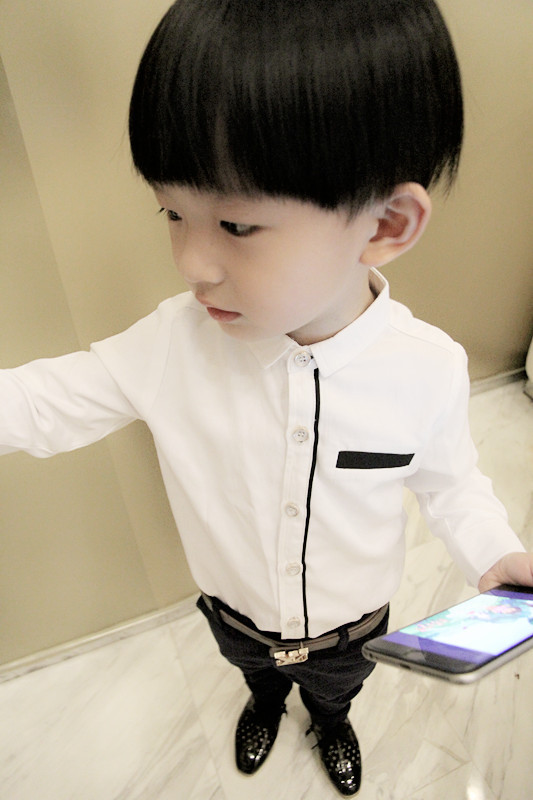 Chemise garcon à manche longue - Ref 2079505 Image 18