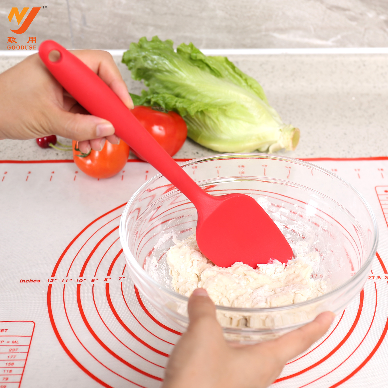 大号一体式耐高温环保硅胶蛋糕刮刀 奶油抹刀搅拌铲刀DIY烘焙工具