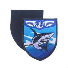 纪念章飞鲨臂章战术军事士气章布贴
