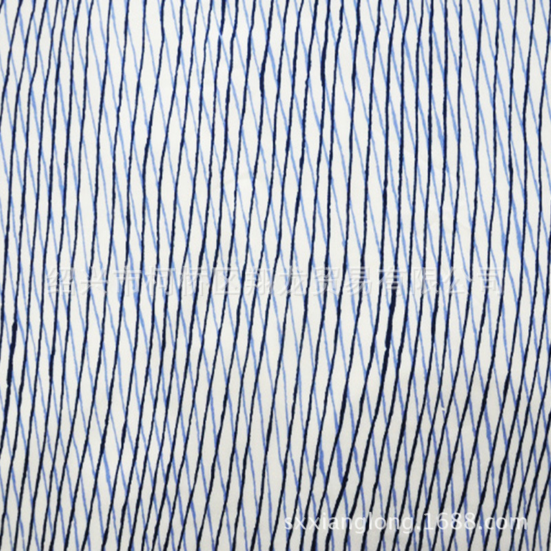 【翔龙印花 XL6912】简约清新双色网格条纹女装花瑶面料